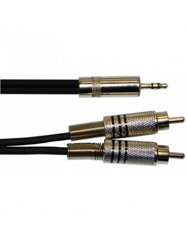 Cable de audio Mini Jack- 2RCA  macho 3M